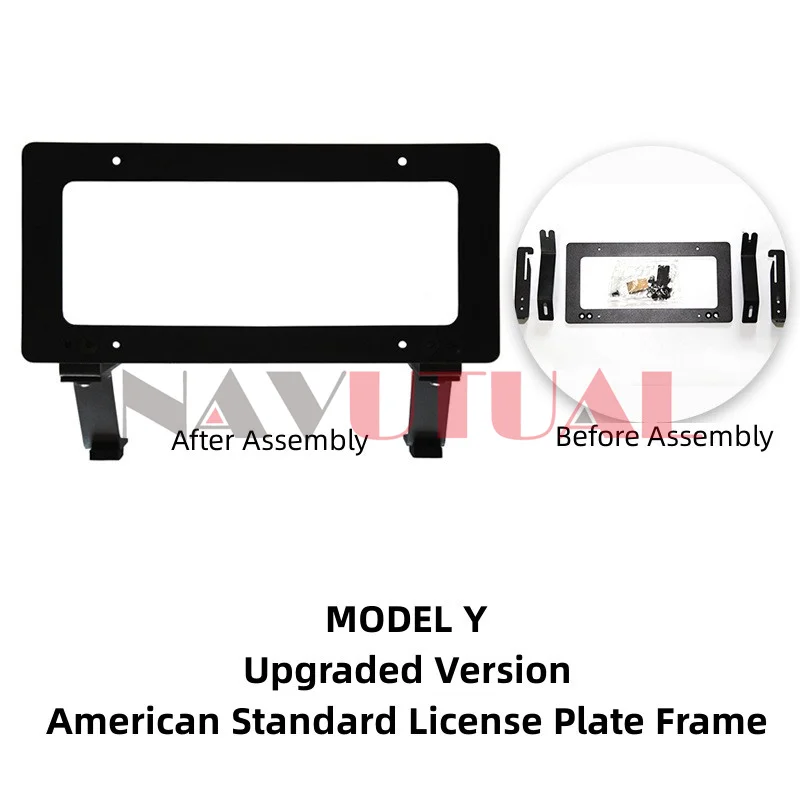 For Tesla Model 3 Y New Energy License Plate Frame Side Car Front Modification Accessories Artifact Parts American Standard