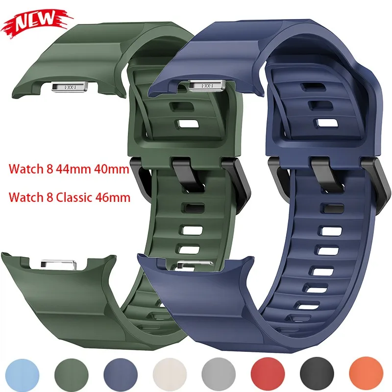 Silikonarmband für Samsung Galaxy Watch 8 Classic 46 mm, atmungsaktives Armband für Galaxy Watch 8 44 mm 40 mm, Armbandzubehör
