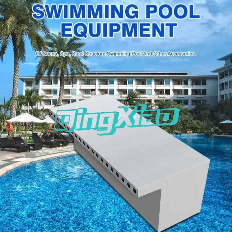 Stainless Steel Waterfall Outlet Water Curtain Landscape Courtyard Garden Fish Pond Rockery Swimming Pool Outdoor Water Feature