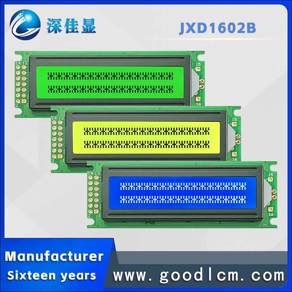 

Russian display font 1602b character LCD display screen LCM module SPL780D-02 drive two line 16-character display 3.3V power