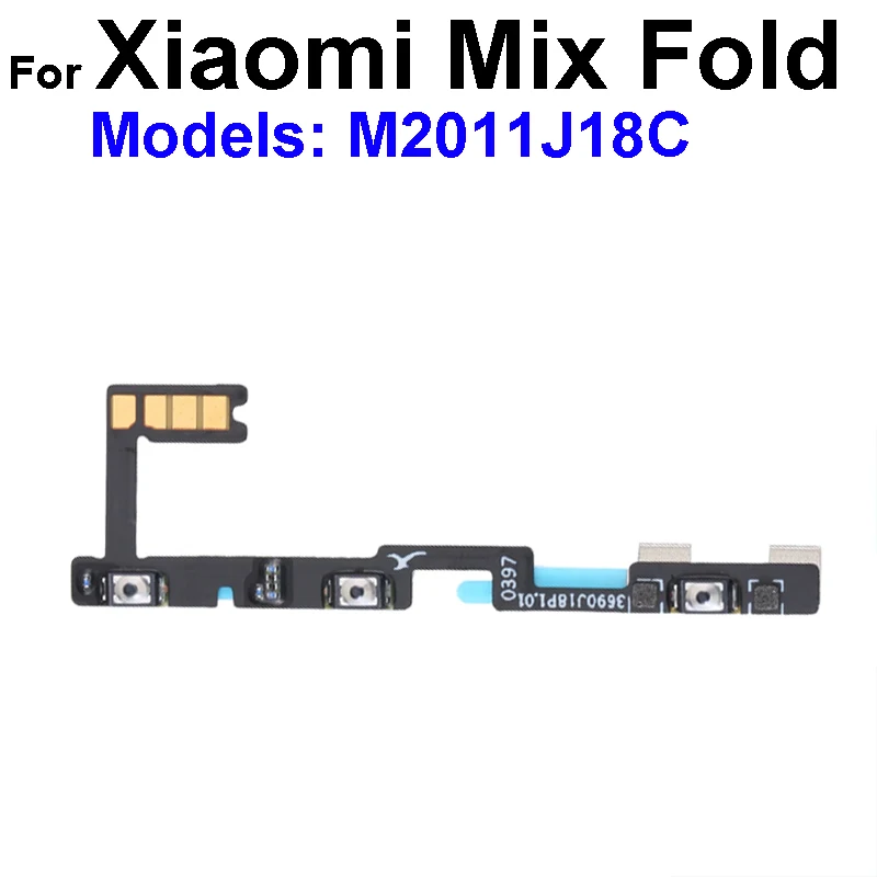 

Кнопка регулировки громкости, гибкая лента для Xiaomi Mix Fold Fold 2 3 4, регулировка голосового питания, гибкий кабель Sidekey, запасные части