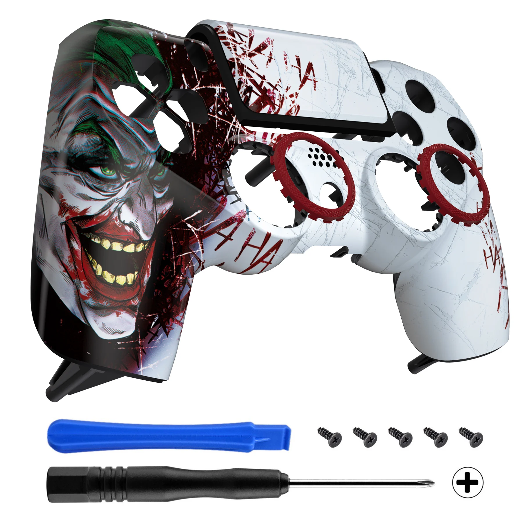 eXtremeRate Ghost Replacement Cover Shell Compatible with PS4 Slim Pro Controller JDM-040/050/055 - Clown HAHAHA