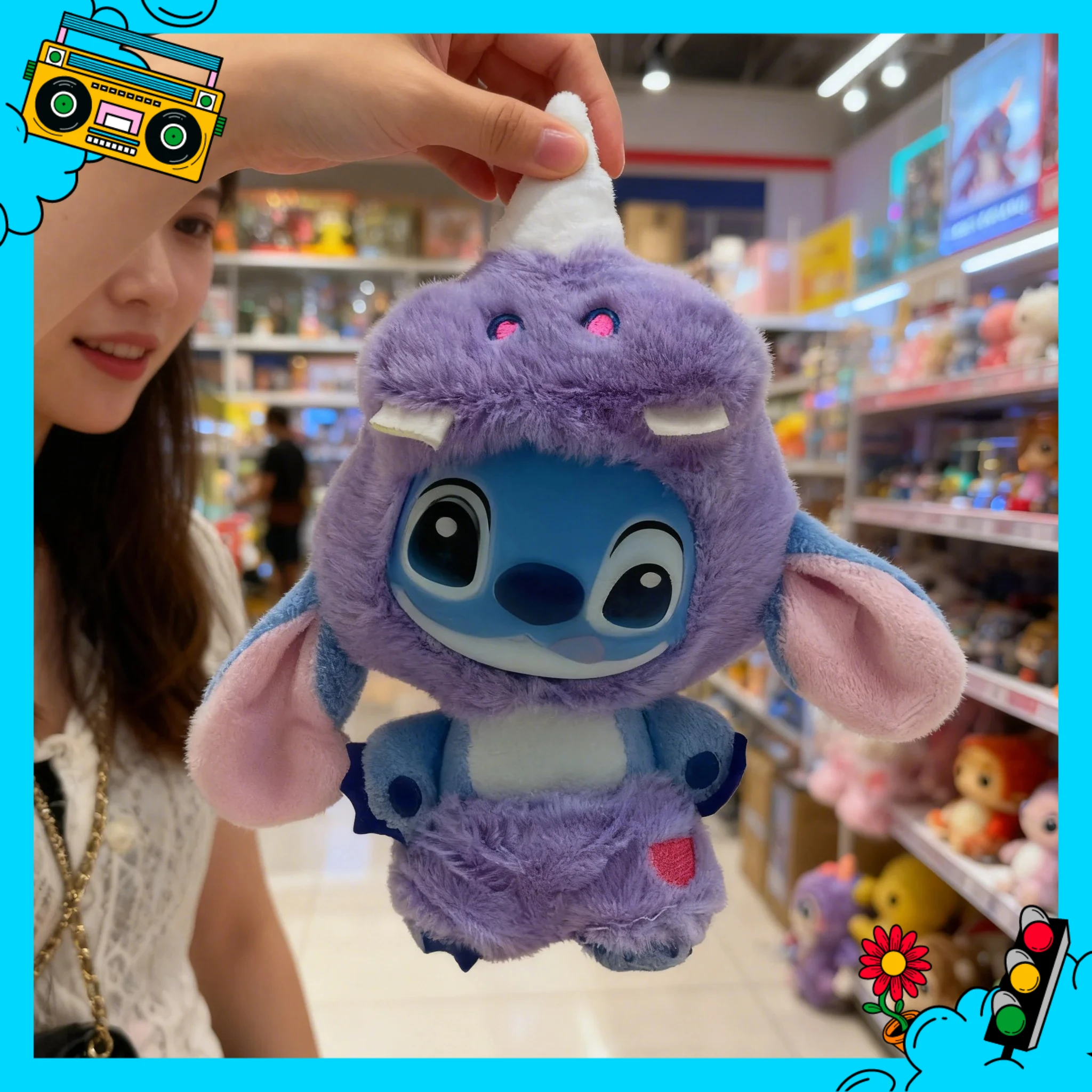 Disney Stitch Seria Dzikie Zwierzęta Blind Box Pluszowa Zabawka Winylowa Urocza Lalka Replika Mystery Box Torba Zawieszka Dekoracja Prezent Świąteczny Noworoczny
