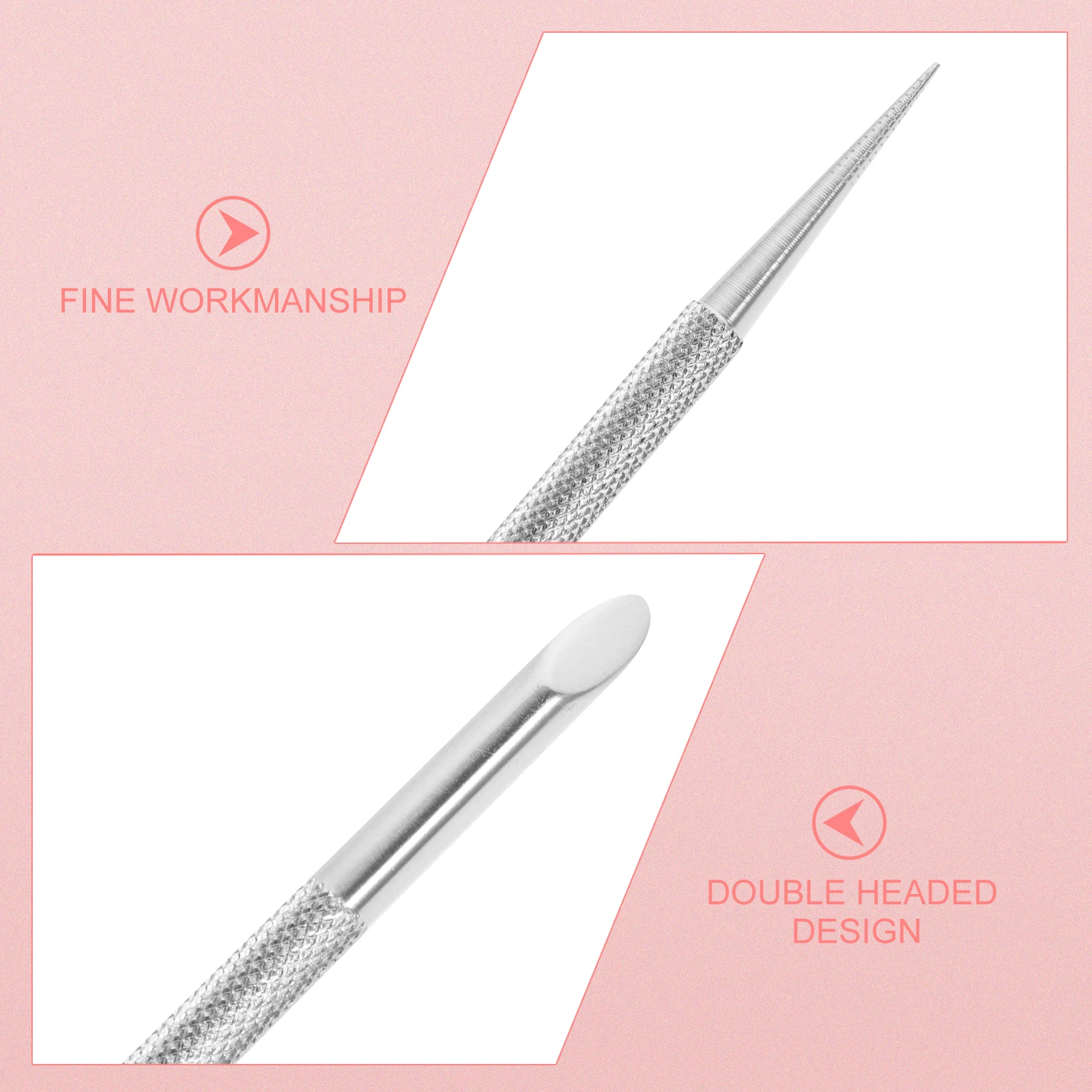 

2 Pcs Stainless Steel Cuticle Pusher Nail Scraper Manicure Tools Pedicure Tools for Nail Cleaner Pickup Truck Ergonomic