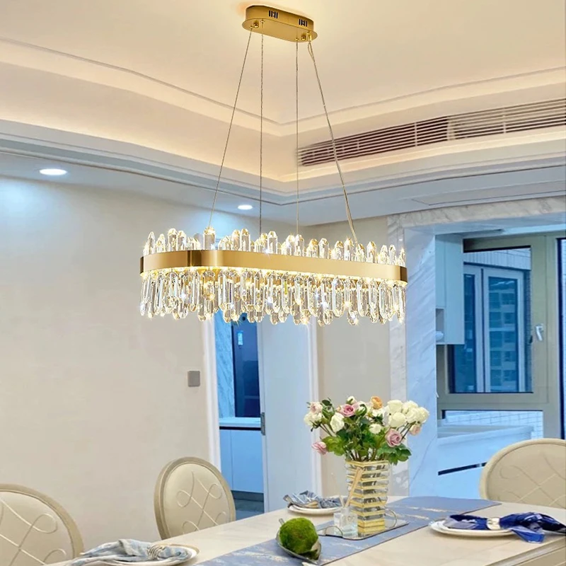 Imagem -02 - Ouro e Prata Led Smart Light Lustre Lustre Lâmpada Suspensa de Luxo Decoração para Casa Nova Tendência 2023