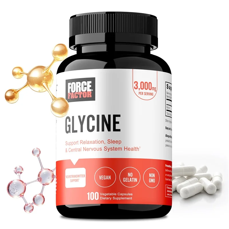 Magnesium Glycine Capsules - High Absorption Dietary Mineral Supplement for Sleep Muscle Bone Heart, Non-GMO