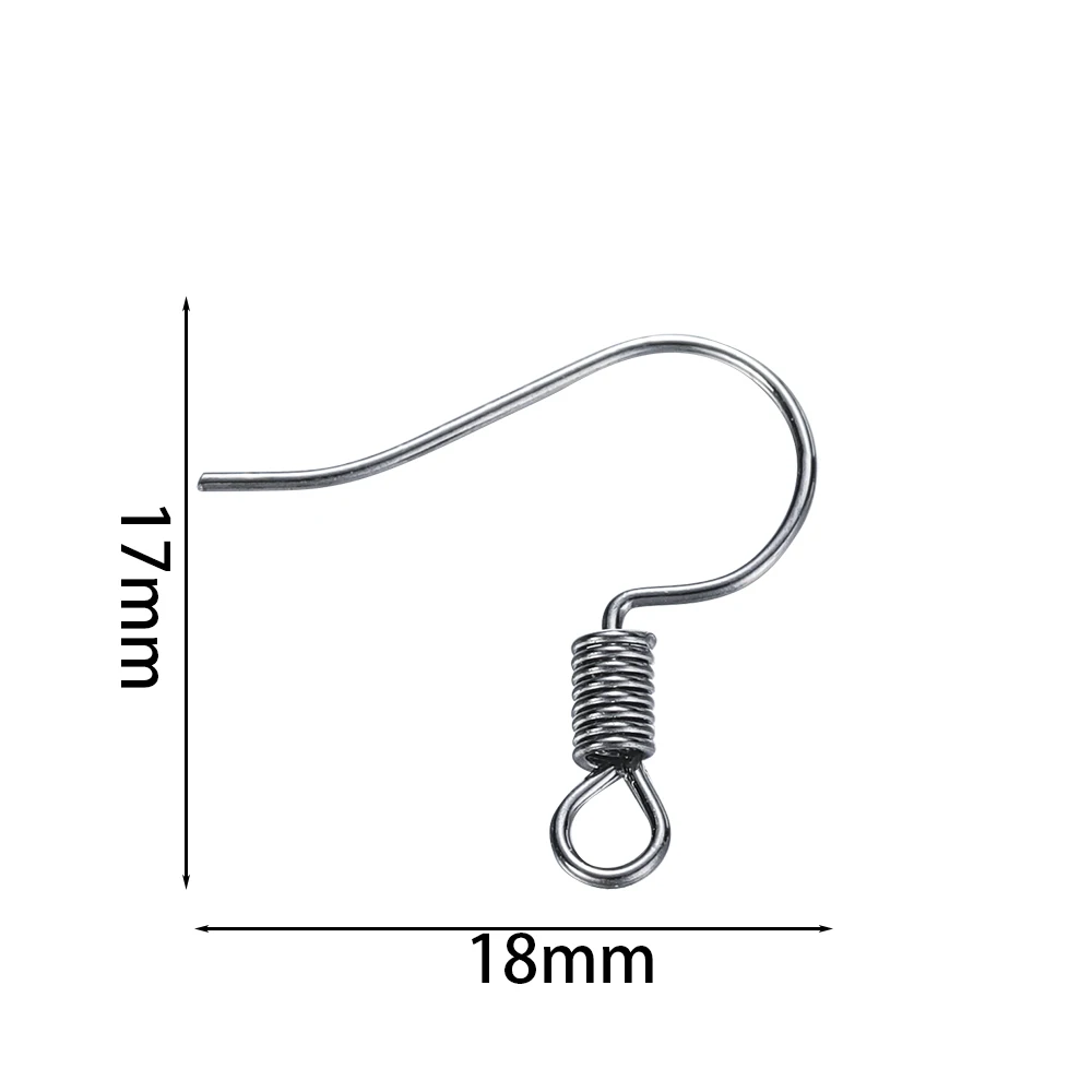 100Pcs Multicolor Metal Simple Earing Hook Earing Clasp Connector per fai da te Earwire Pendant Jewelry Making accessori risultati