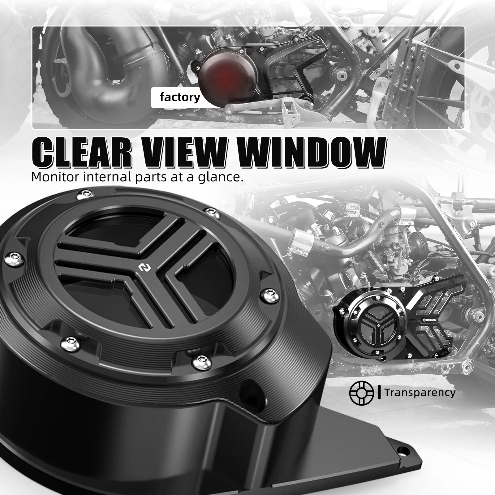 NICECNC für Yamaha Banshee 350 ATV Motor-Statorschutzabdeckung für Banshee 350 YFZ350 1987–2006, leicht zu trennende Abdeckung aus Aluminium – Detail 3