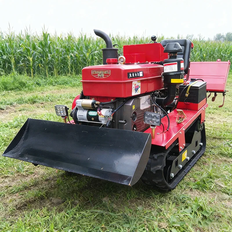 

Индивидуальный дизельный трактор-гусеничник 35 л.с. с роторными культиваторами для рисовых полей и сухих земель, микро-культиваторное оборудование