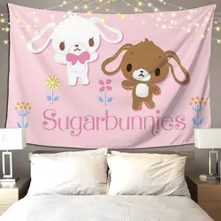 Sugarbunnies Tapestry Hippie Wall Hanging Aesthetic Home Decoration Tapestries for Living Room Bedroom Dorm Room