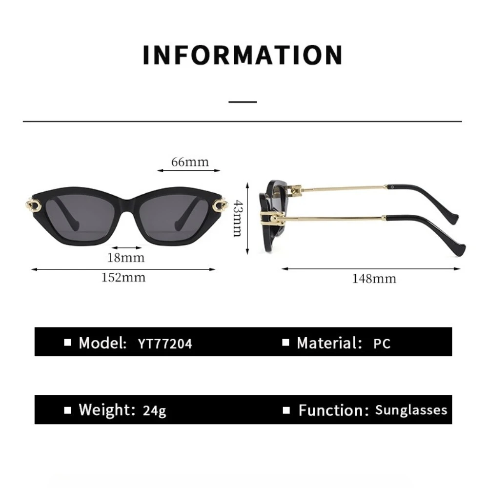 Trendy Cat Eye Women's Sunglasses UV400 Sun Glasses for Women Versatile Shades Fashionable Eyewear with Slimming Effect