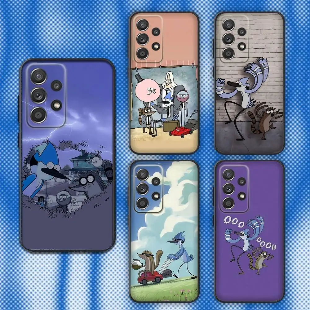

R-Regular Cartoon Show Phone Case For Samsung S25,S24,S21,S22,S23,S30,Ultra,S20,Plus,Fe,Lite,Note,10,9,5G Black Cover