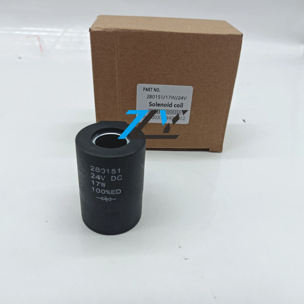 

280151 24V 17W Solenoid Valve Coil suitable for EC140B EC160B EC210B EC240B EC290B EC360B EC460B Excavators