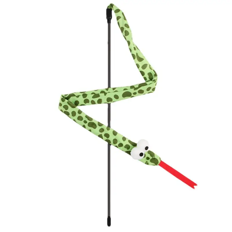 Cat Toy Snake Wand Cat Toy Playing Stick Kitten Wand Teaser Toy For Indoor Cats Interactive Kitten Toy Stick Sounding Cat Kitten