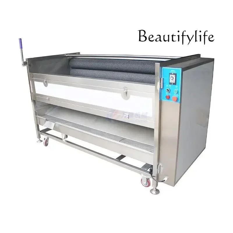 Máquina De Limpeza De Peeling De Cabelo Macio Industrial, Equipamento De Processamento De Frutas E Vegetais De Cozinha, Limpeza Automática