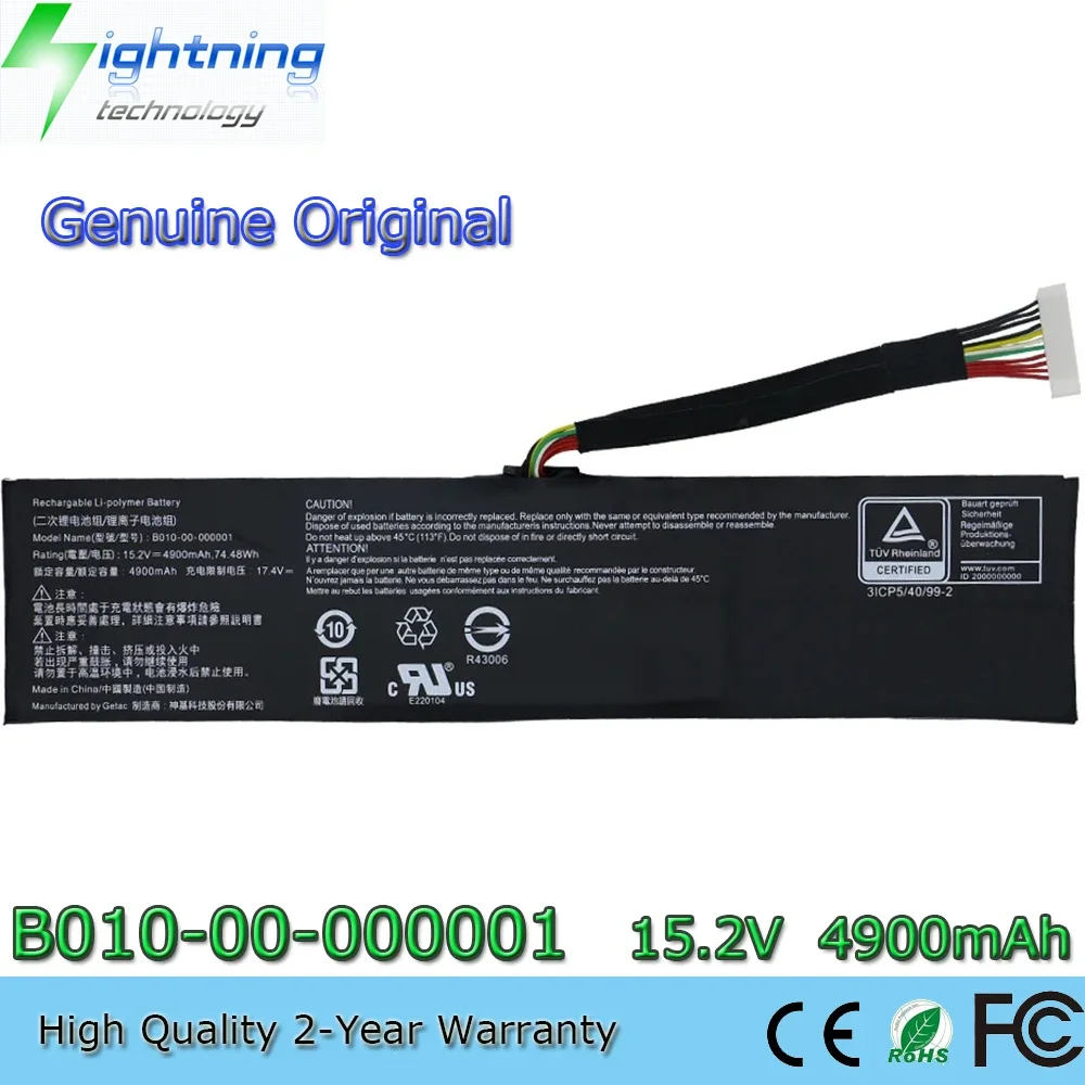 

Новый оригинальный B010-00- 000001 Аккумулятор для ноутбука Getac EVGA 15,2 В, 74,48 Втч, 758-41-2633-T1 SC17 SC17 1070 B010-00- 000005 и др.