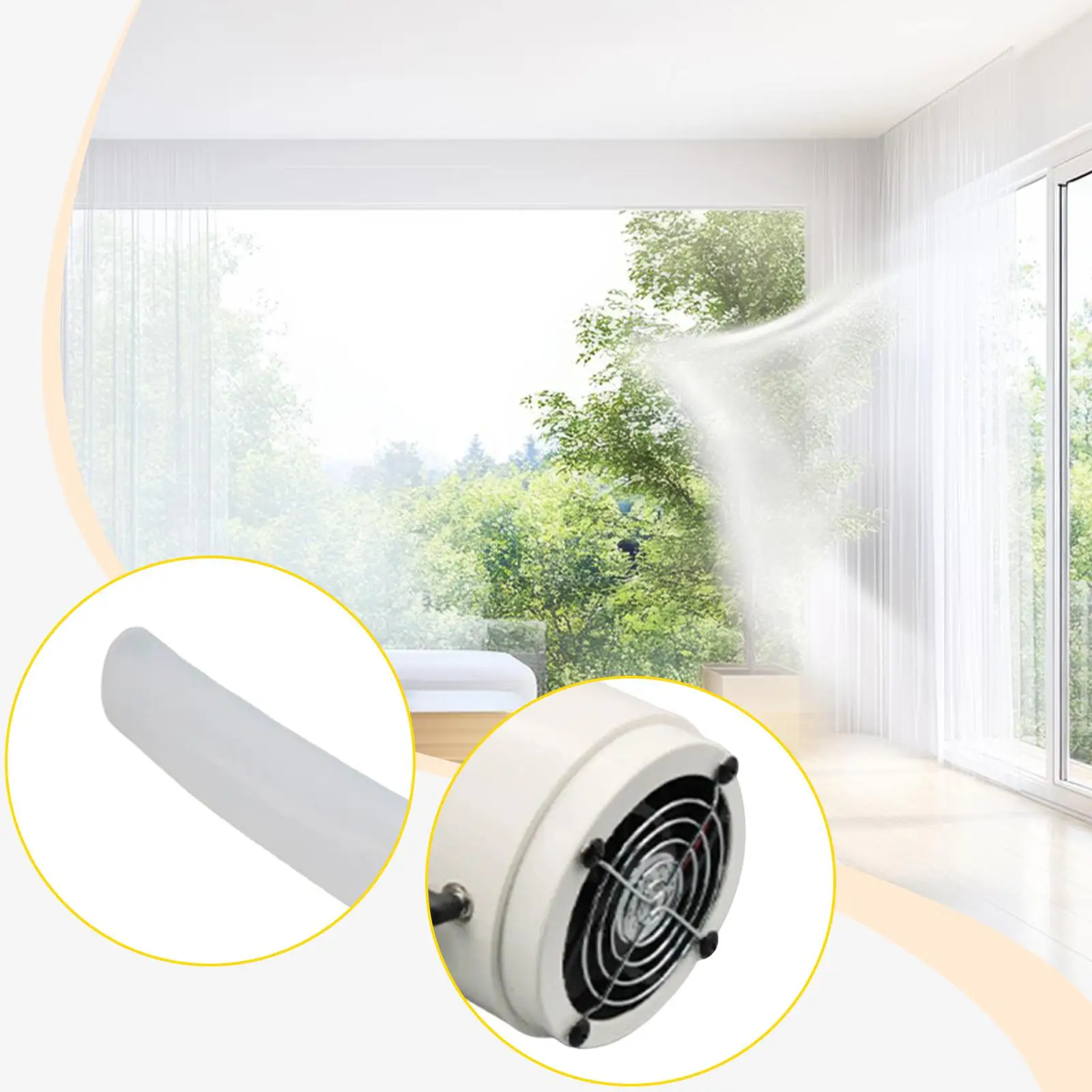 مروحة عادم بفتحة تكييف الهواء عملية، عالية الأداء، ممتازة، متينة، ترشيح متعدد، مروحة هواء منعش منزلية
