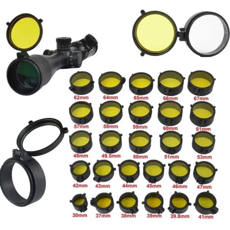 25.5mm-69 MM Rifle Scope Lens Cover Flip Up Quick Spring Protection Cap Objective Lense Lid for Hunting Calibe