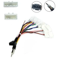 Arnés de cableado de navegación DVD de Radio de cable eléctrico de 16 pines para receptor de conector de altavoz Toyota-Power Universal
