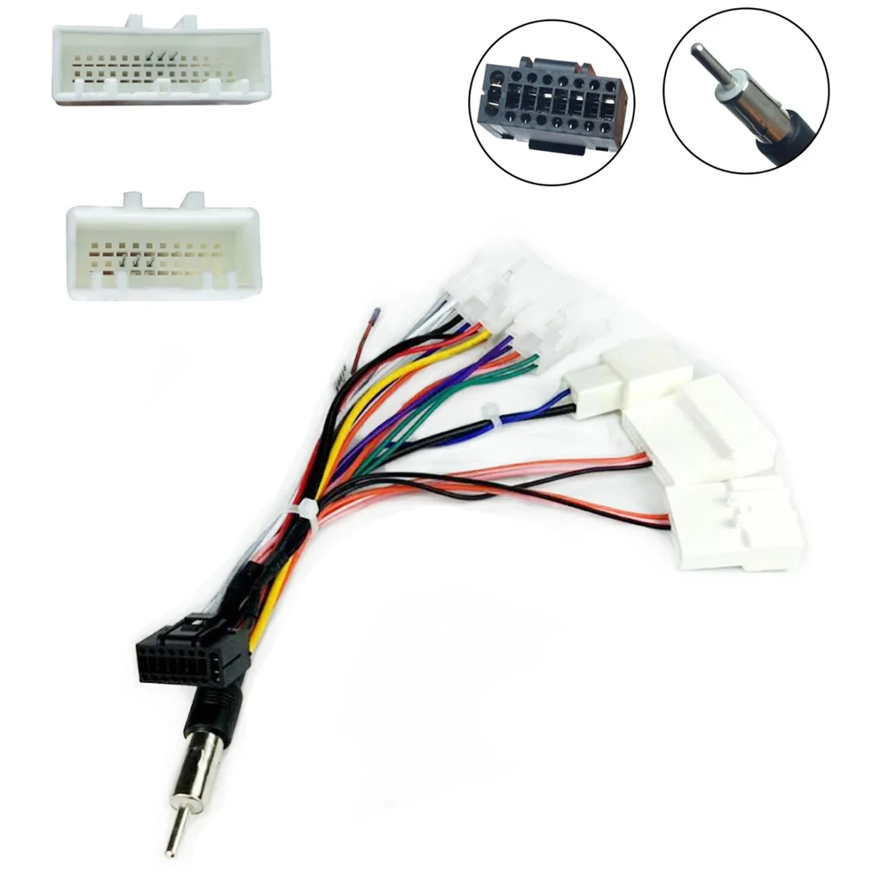 16 Pin Electrical Wire Radio DVD Navigation Wiring Harness for Toyota-Power Speaker Connector Receiver Universal