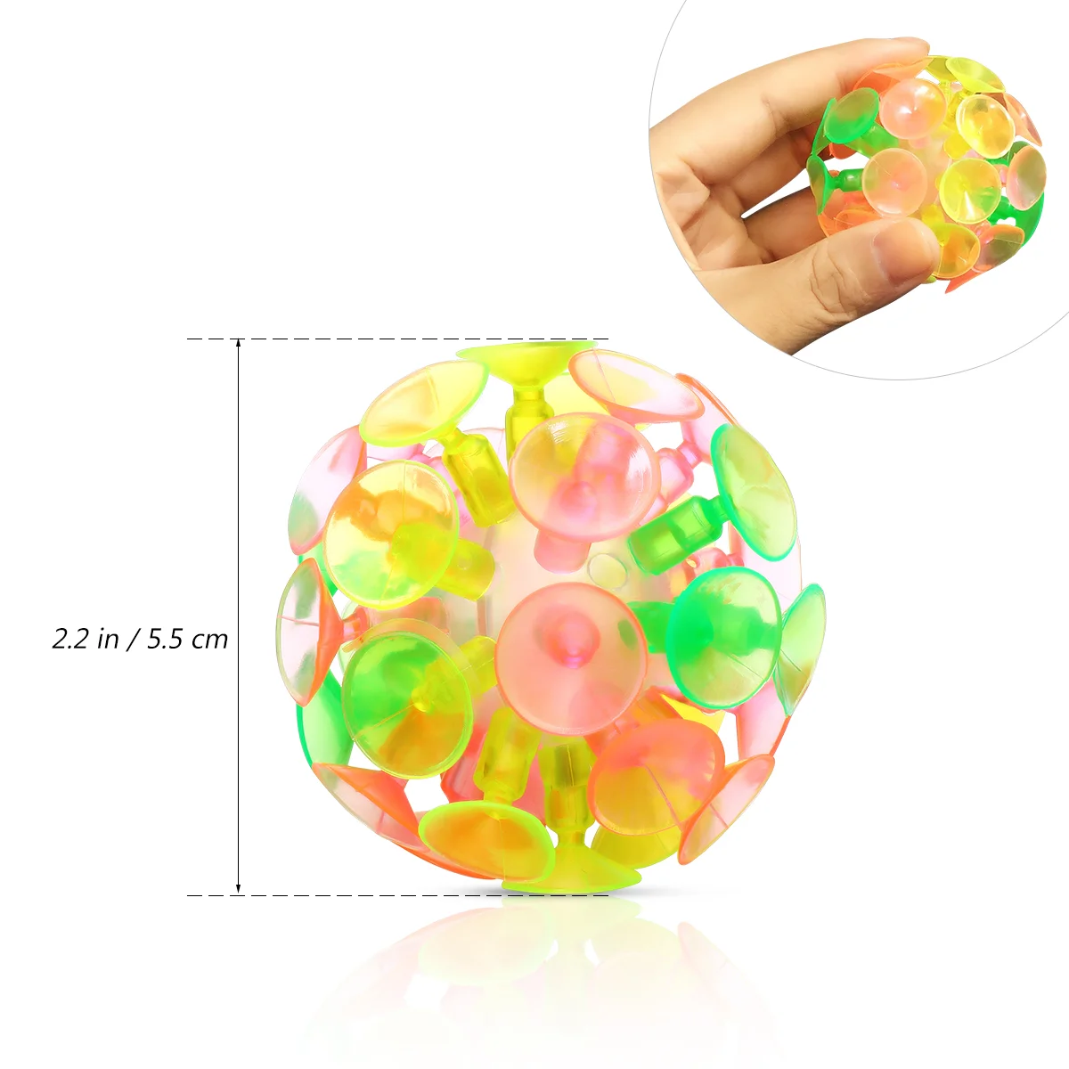 Toyvian 12PCS Children's Suction Ball Toy Parent-child Interaction Sucker Ball Kids Plaything Party Toy for Children