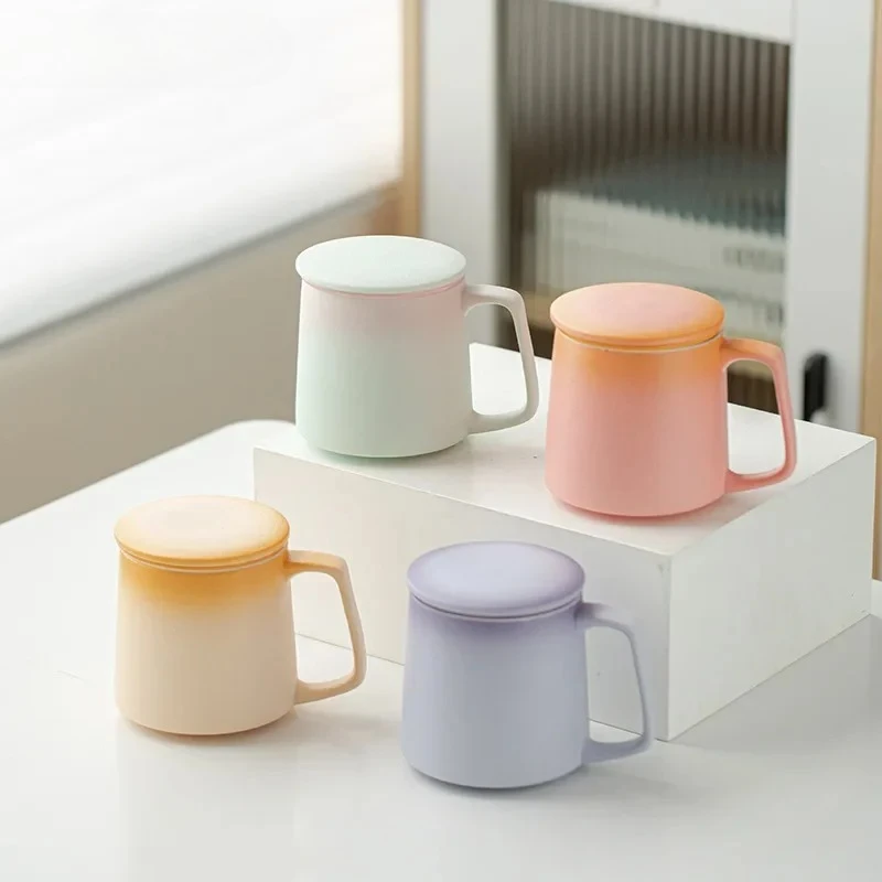 Mug Female Creative Glass Household Design Ceramic Cup for Couple Breakfast Coffee Cup Good-looking Teacup Mug