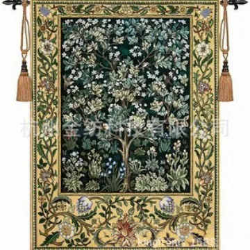 William morris blue tree of life 140*107cm antique textile decorative Belgiu wall hanging tapestry for home decorative tapestry