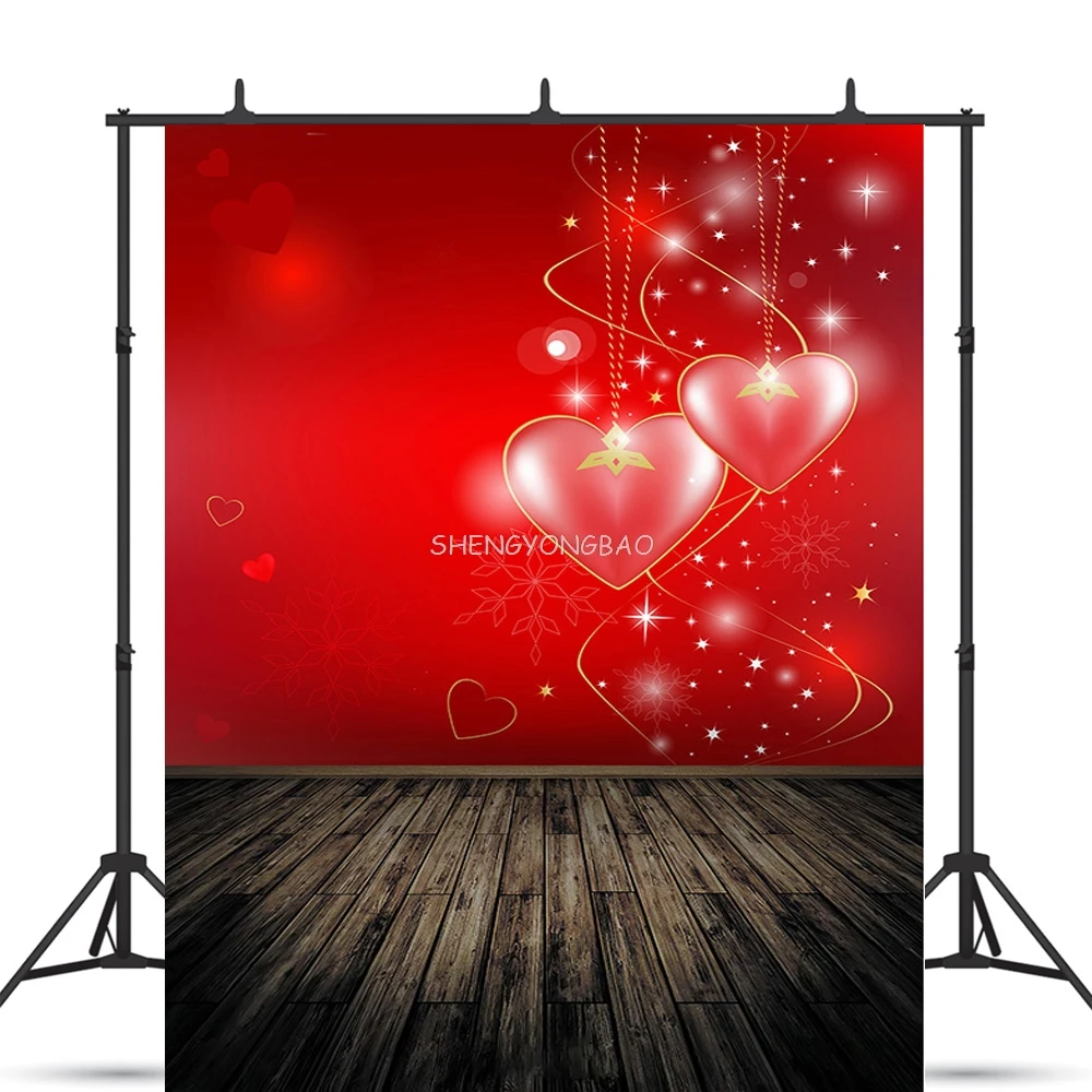 Rosebud Wedding Valentine's Day Photography Backdrops Props Beautiful Valentine's Day Heart Photographic Background HGG-10