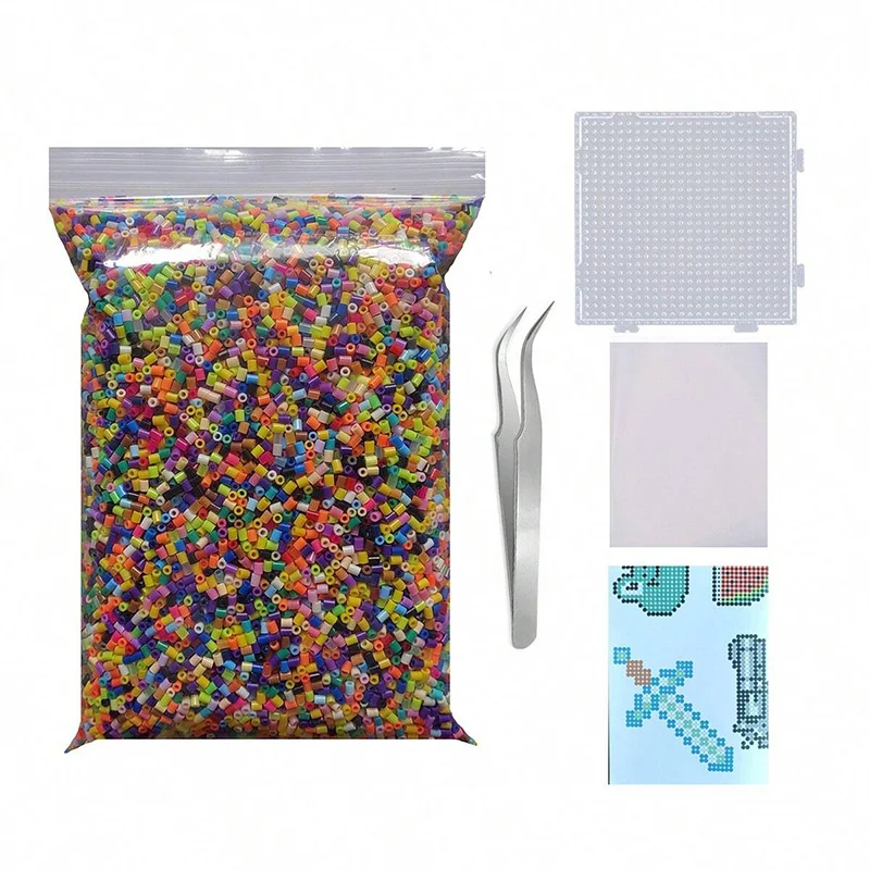 2.6mm/5mm zestaw koralików bezpiecznikowych 3D piksel Puzzle żelazne koraliki zabawki dla dzieci topienie koralików kreatywne rękodzieło DIY zabawki edukacyjne