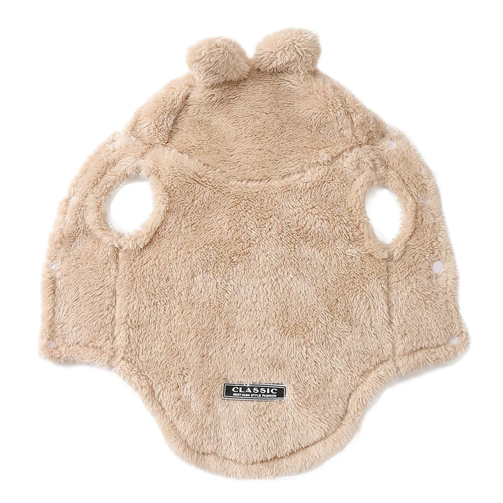 Haustier-Katzen-Mantel, Kapuzenpullover für kleine und mittelgroße Hunde, Winter, warme Fleece-Welpen-Kätzchen-Kleidung, Jacke, gemütliche süße Sphynx-Katzenpullover-Bekleidung – Detail 9