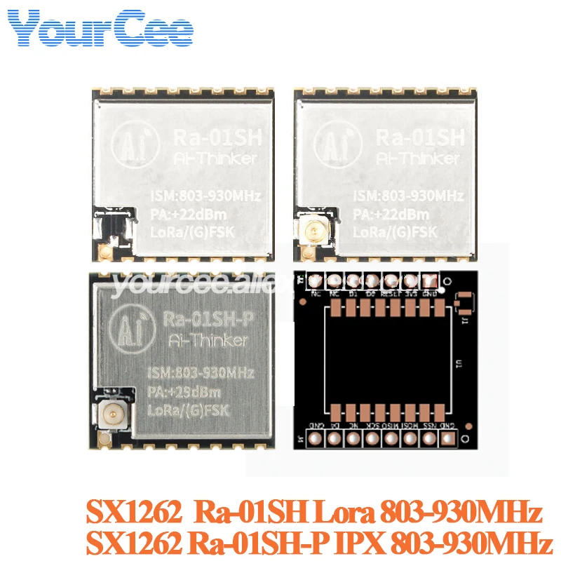 5 pcs/1 pc SX1262 Ra-01SH Ra-01SH-P LoRa RF WIFI โมดูลไร้สายวิทยุความถี่ 803-930 MHz เสาอากาศ IPX 3.3 V อินเทอร์เฟซ SPI Ra 01SH