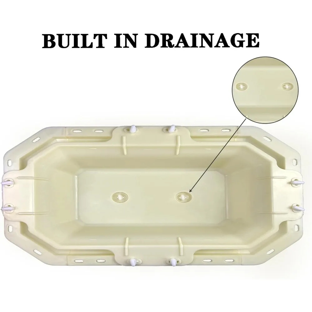 قوالب زراعة كبيرة، قوالب زراعة خرسانية كبيرة جدًا، قوالب زهور لديكور المنزل والحديقة (35 سم) #3