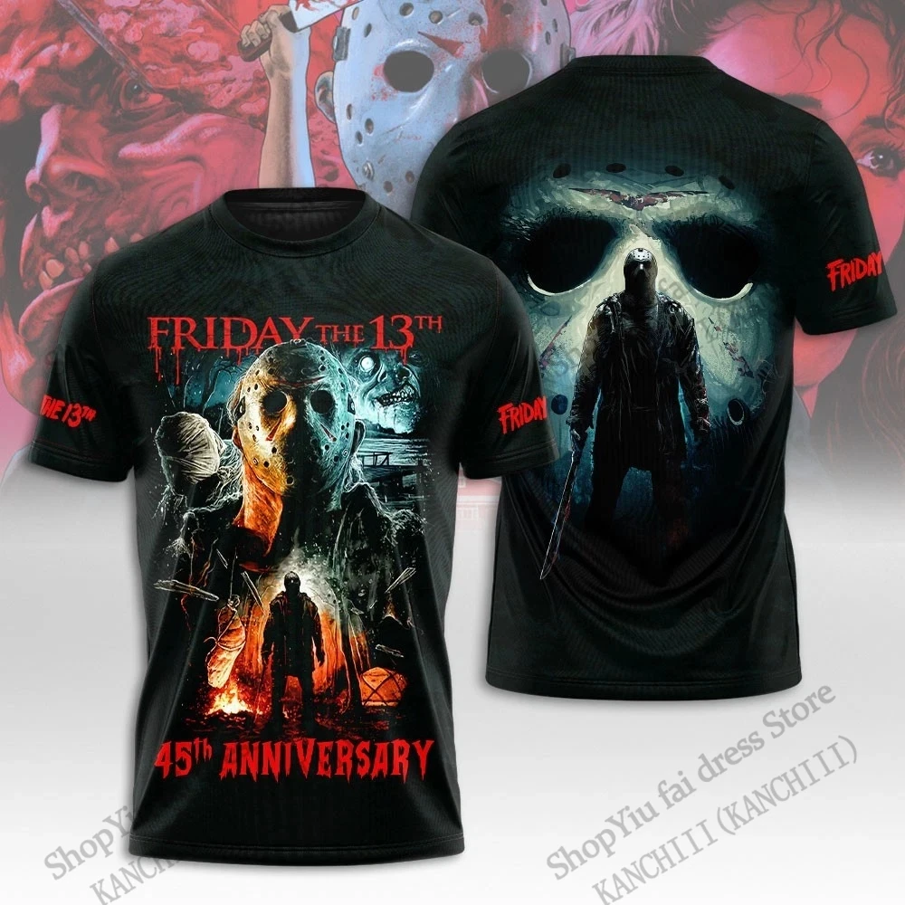 رجل تي شيرت هالوين الجمعة جيسون فورهيس ثلاثية الأبعاد تي شيرت مطبوع الرجال النساء موضة عادية كم قصير التي شيرت الاطفال بلايز تيز الصيف