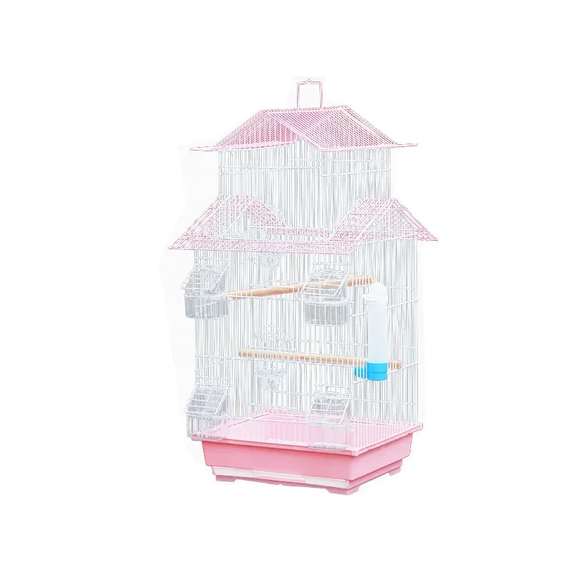 cage peony Xuanfeng large villa cage man bird pearl small iron metal bird cage