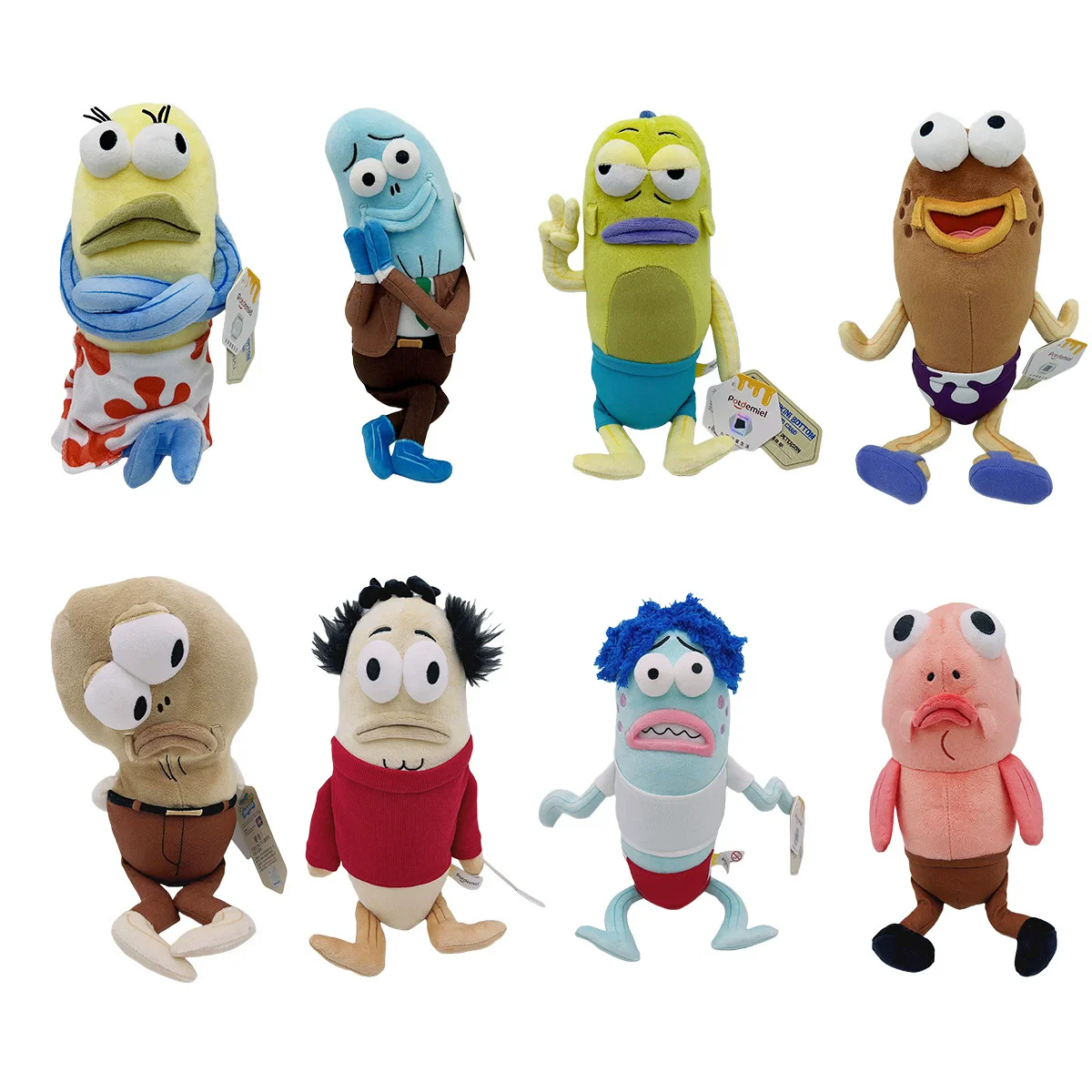 

Potdemiel Spongebob Funny Passerby Fish Plush Doll Bikini Bottom Resident Soft Stuffed Toys Interesting Home Decor Collectible