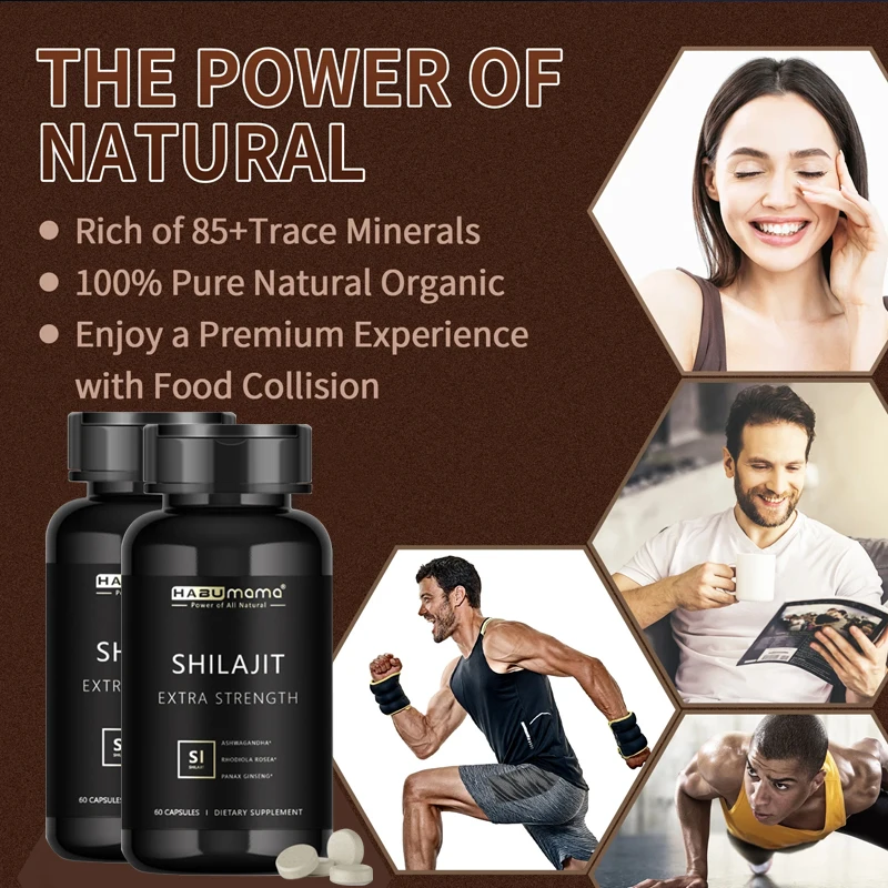 HABUMAMA 100% High Purity Shilajit Mineral Supplements Natural Organic Shilajit Erection Pill Improve Performance and Libido