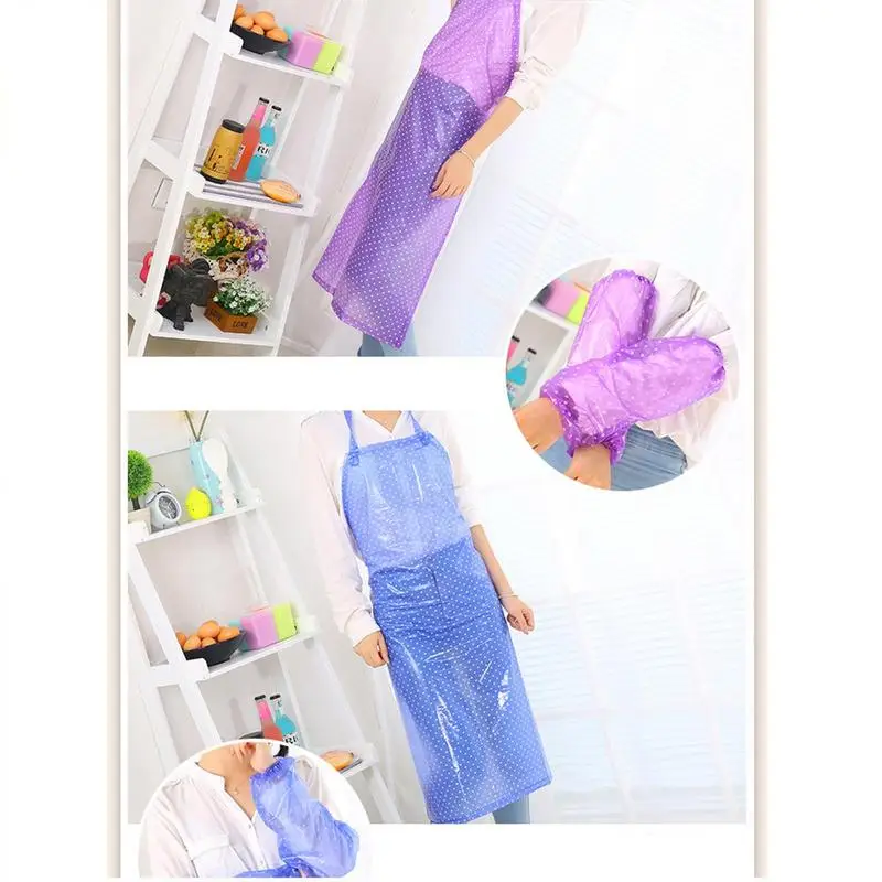 Transparent Waterproof PVC Apron Household Kitchen Adult Work Clothes for cafe shop barbecue barber bib kitchen accessories