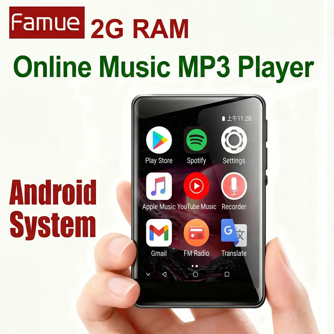 [Lo Más Nuevo de 2026] Reproductor MP3/MP4 Android 10 - Pantalla de 2.83 Pulgadas, 8 Núcleos + 2 GB de RAM, WiFi/BT, Video 1080P, Audio sin Pérdidas, Lector de Libros Electrónicos para Estudiantes