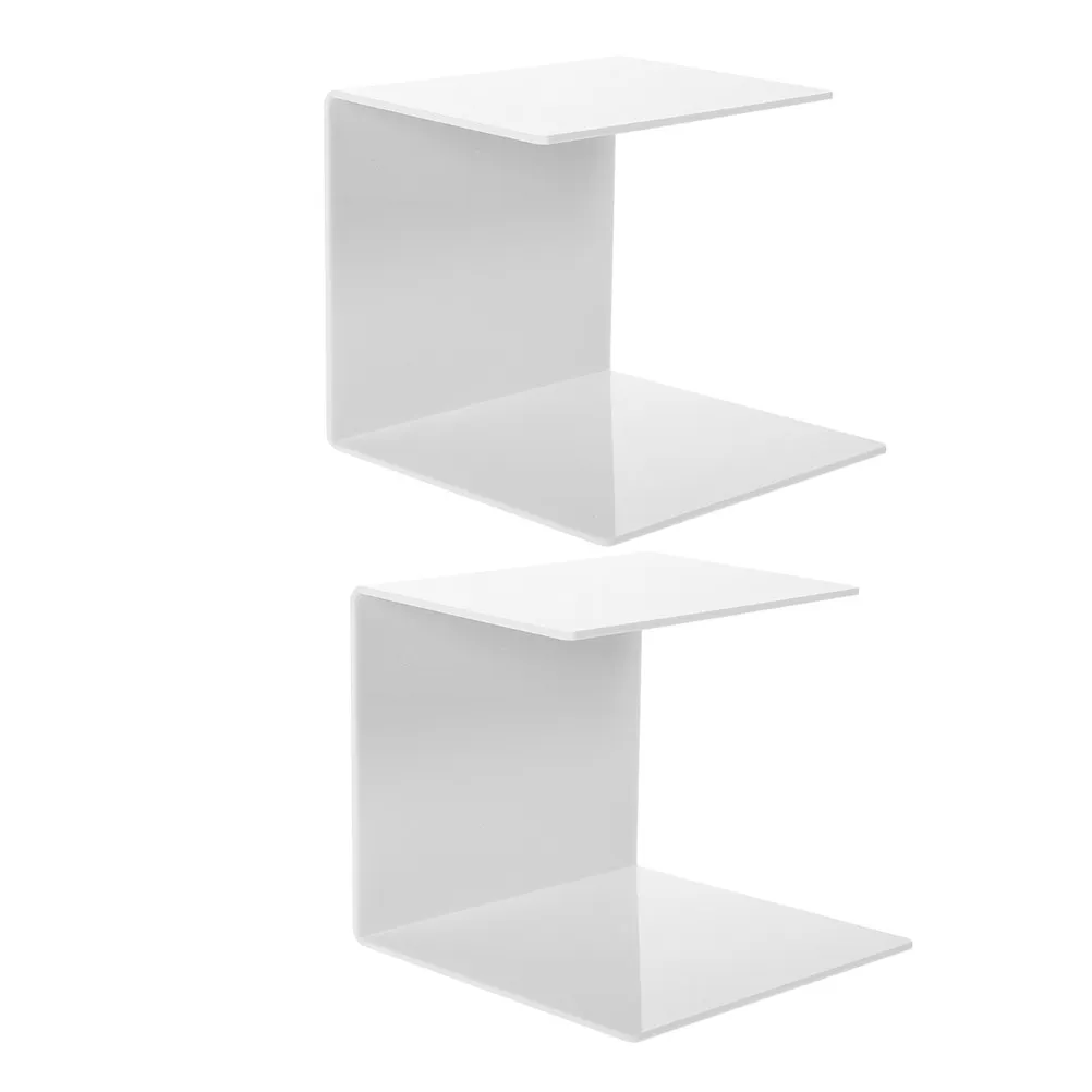 2Pcs Eyelash Extension Pillow Stand Comfortable Stable Lash Tech Supplies Organizer White Display Shelf Storage Box