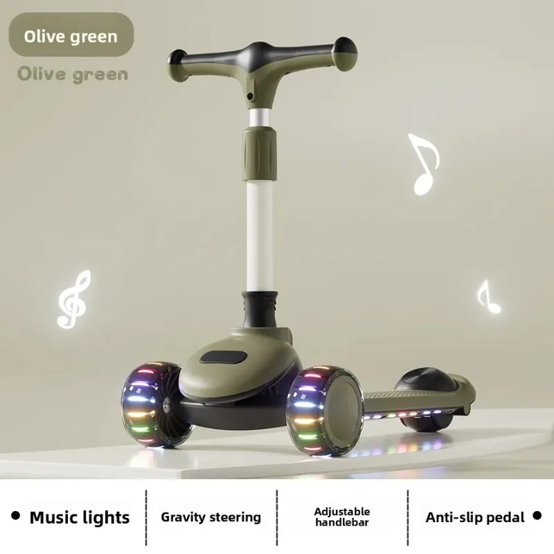 3 in 1 Toddler Scooter Push Scooter for Toddlers with Parent Push Handle Seat Outdoor Ride on Toys Birthday Gift for Boys Girls