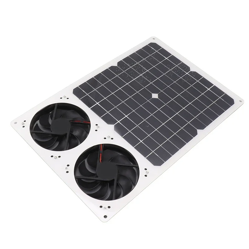 Solar Powered Panel Fan Kit Portable Exhaust Fan Ventilator 30W 12V Solar Panel for Home Outdoor Chicken Coops Greenhouse Shed