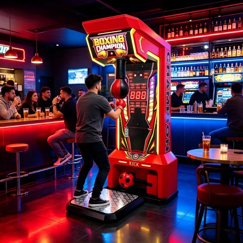Boxing Machine Arcade - 2-in-1 Münzbetriebener Boxautomat, englische Version, 1