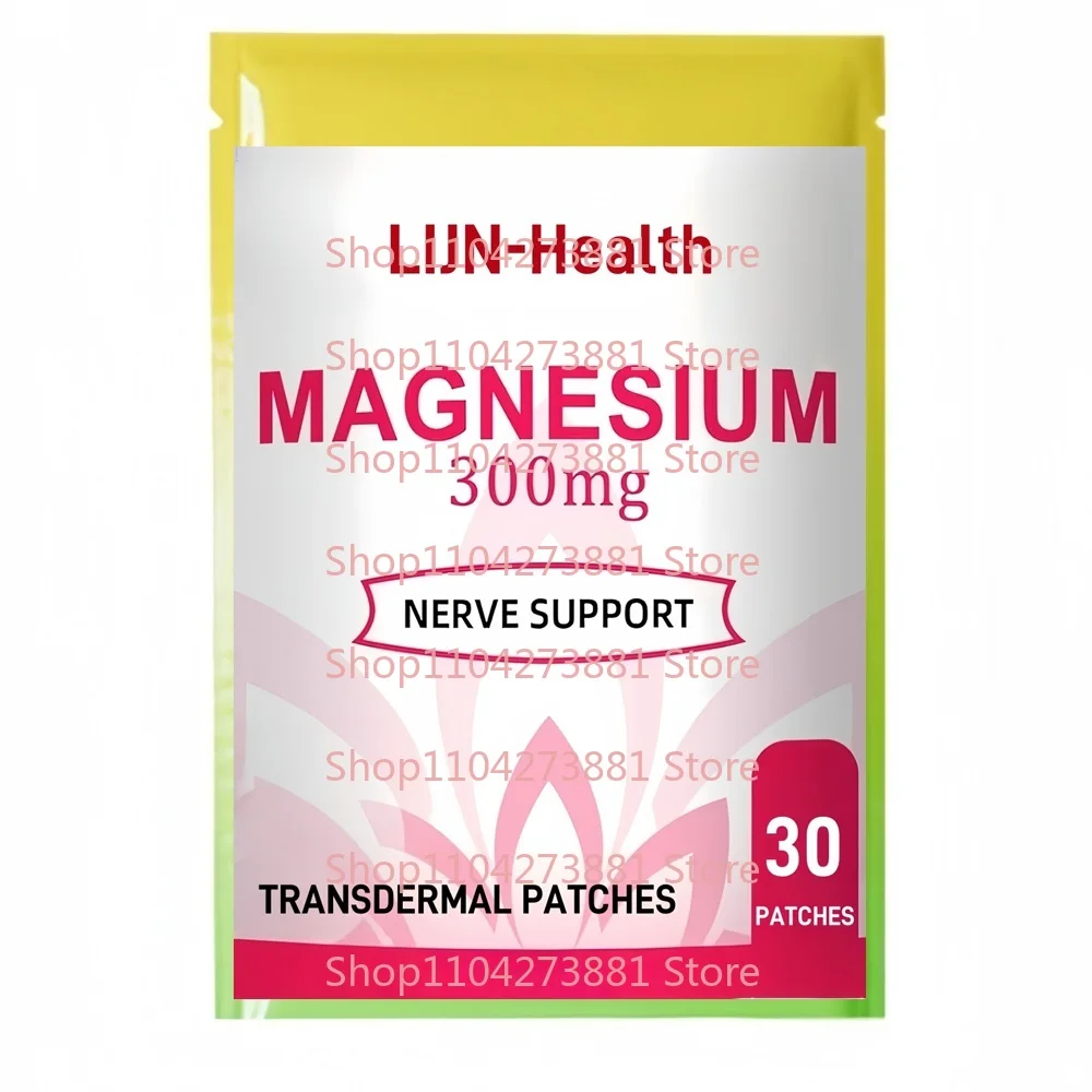 30 cerotti cerotti transdermici complessi di magnesio glicinato di magnesio, malato, citrato per cuore, ossa, nervi ed energia