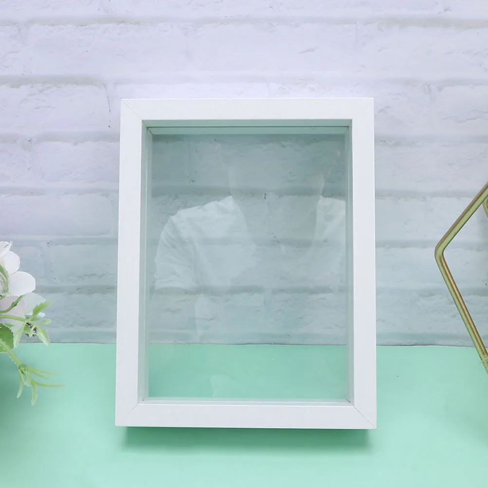Glass Plant Specimen Frame Wooden Diy Display Box For Dried Flowers Butterflies Desktop Craft Decoration Simple Style