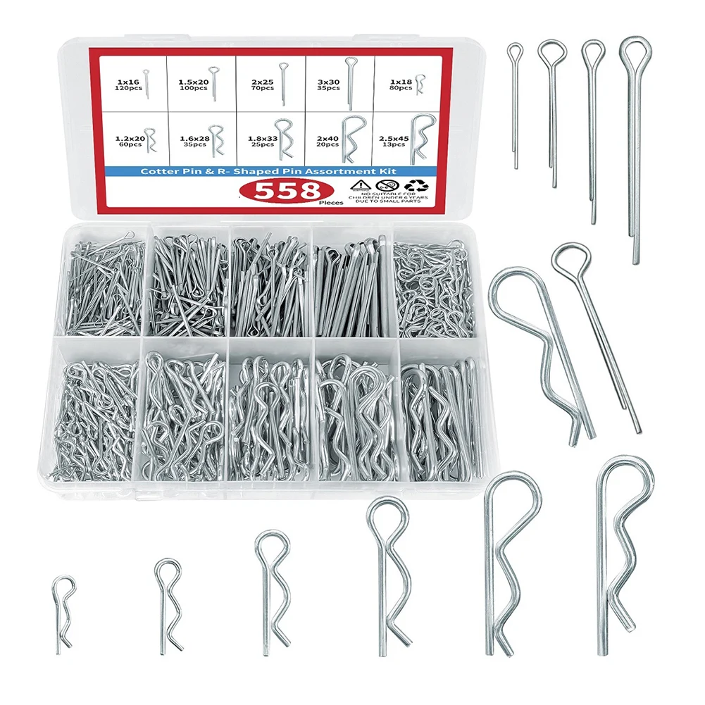 

Hitch Pins Stainless Steel Kit Home Repair Automotive Use Electrical Projects Reusable Pins Versatile Fasteners