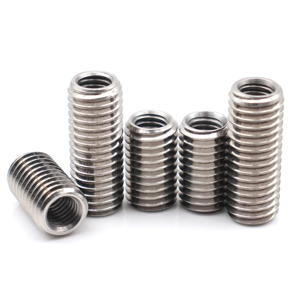 Insertos Roscados de Acero Inoxidable 304, Adaptador  Rosca Interna y Externa, Bujes Reductores, Tuercas M2 M3 M4 M5 M6 M8 M12