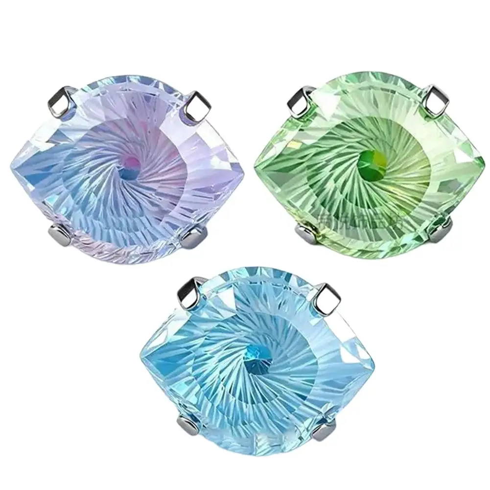 Titanium Conch Piercing Stud with Colorful Stone, Hypoallergenic