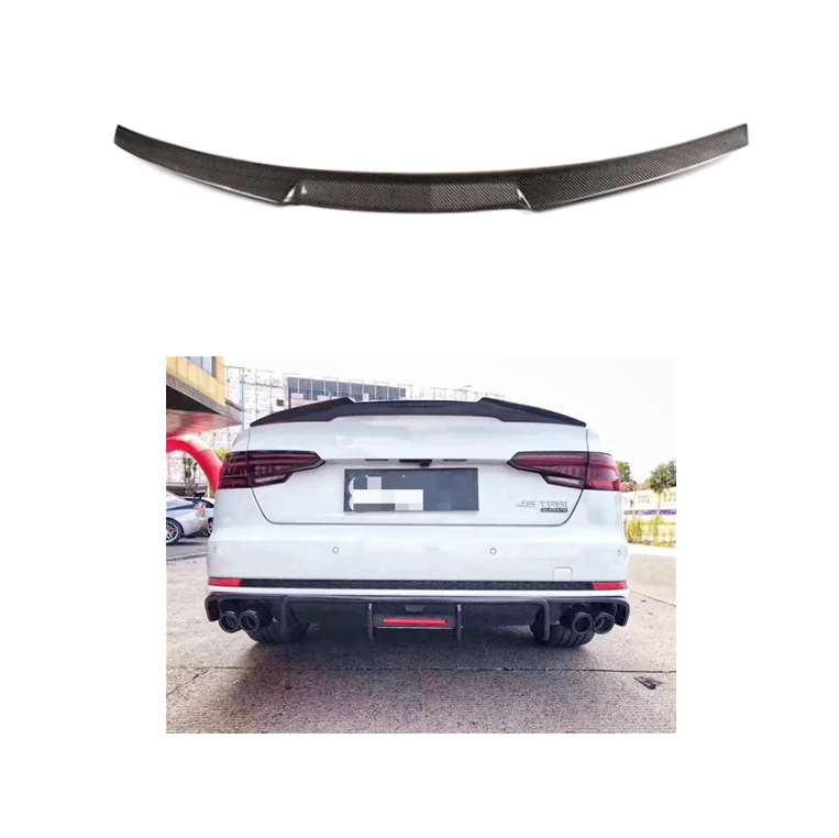 Automotive Parts Carbon Fiber Boot Spoiler For Audi A4 S4 Upgrade M4 Style Rear Spoiler 2017-2019