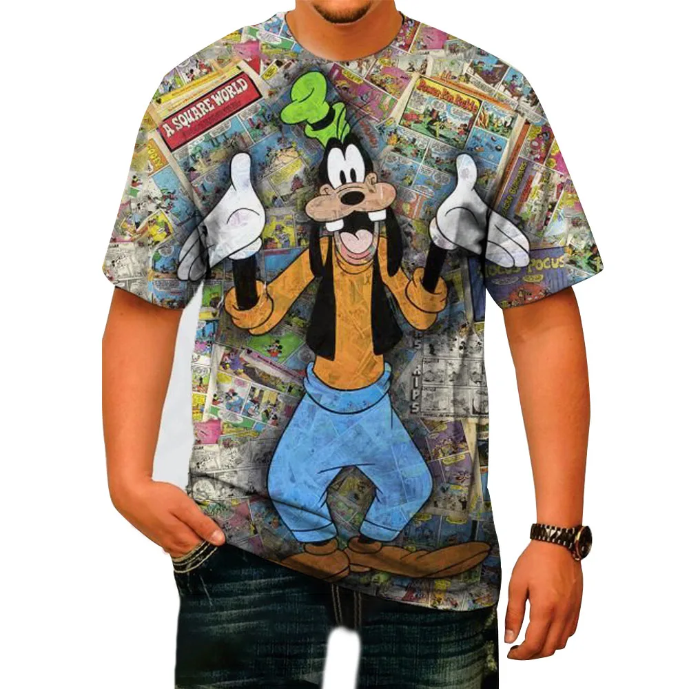 Goofy Summer Disney T-Shirts Goofy Cartoon Anime 3D Print Streetwear Men Women Fashion T Shirt Goofy Tees Tops