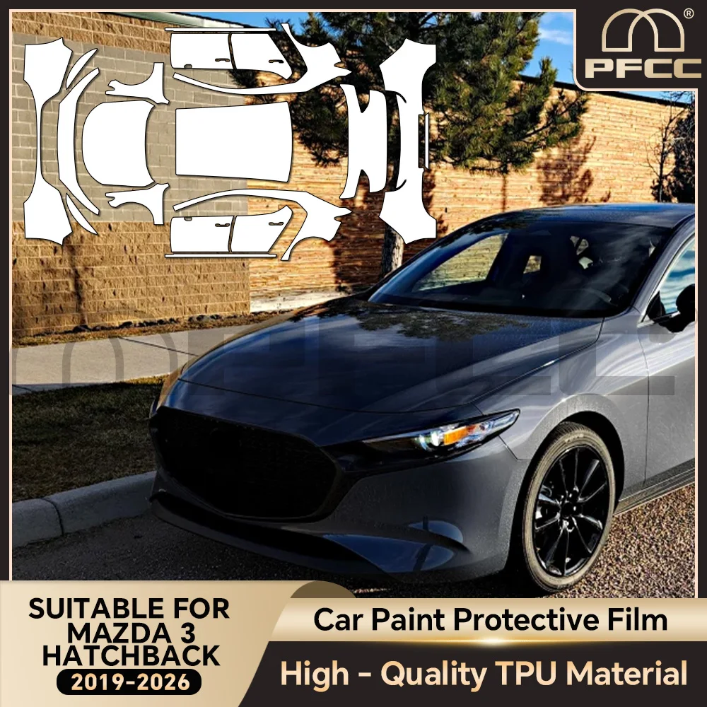 TPU Anti-scratch Paint Protection Film For Mazda 3 Hatchback 2019-2026 Pre-cut PPF Car Body Clear Bra Resistant Invisible Cover